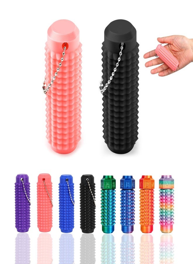 WASENLO Little ouchies Pain Stim Fidget 2 Pack , Fidget Toys for Adults , 3D Printed Stim Sensory Toys for Stress Relief , Birthday for Men (Black & Pink 2Pack) - Image 1